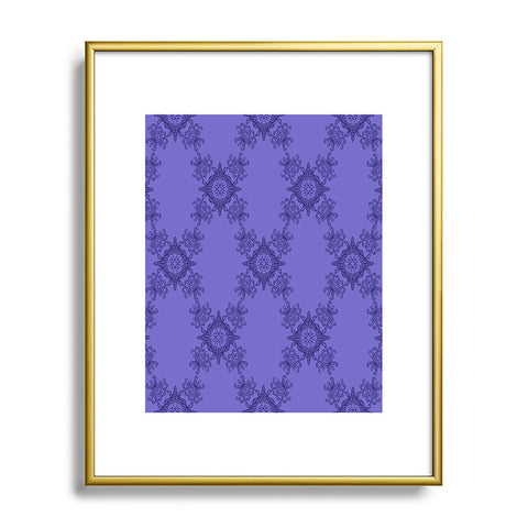 Lara Kulpa Ornamental Purple Metal Framed Art Print