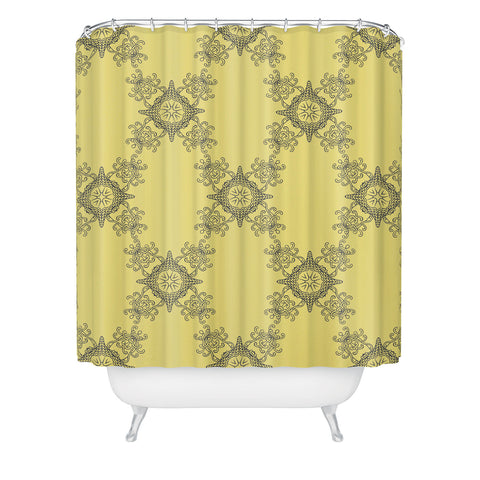 Lara Kulpa Ornamental Yellow Shower Curtain