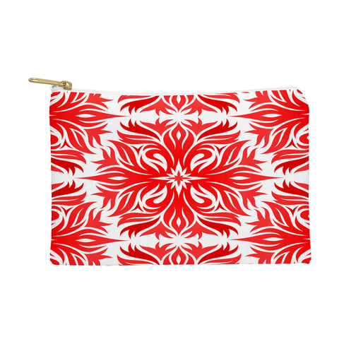 Lara Kulpa Red Tribal Floral Pouch
