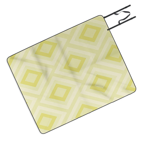 Lara Kulpa Yellow Diamonds Picnic Blanket