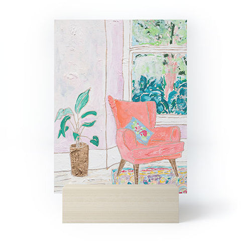 Lara Lee Meintjes A Room with a View Pink Armchair by the Window Mini Art Print