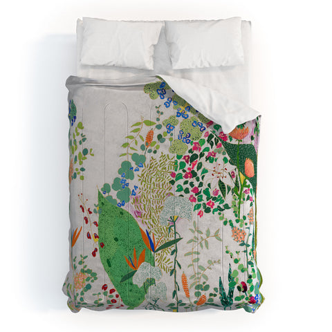 Lara Lee Meintjes Painterly Floral Jungle Comforter