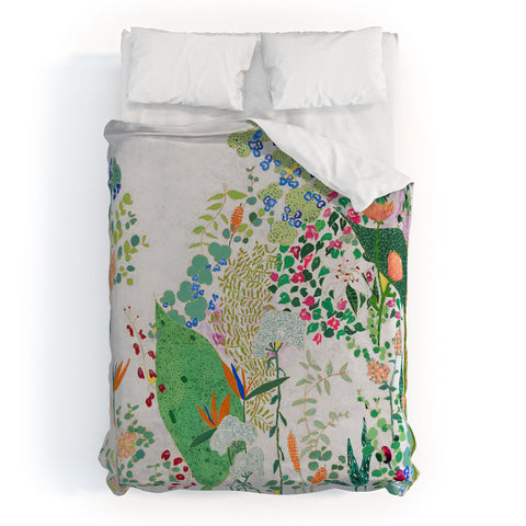 Lara Lee Meintjes Painterly Floral Jungle Duvet Cover