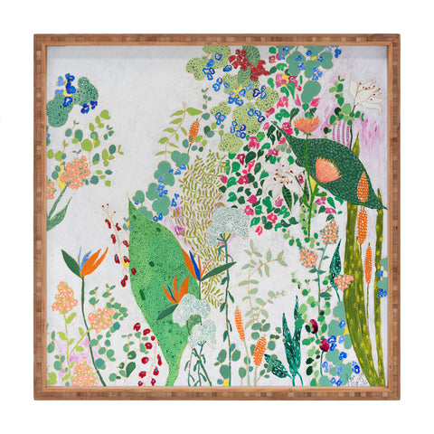Lara Lee Meintjes Painterly Floral Jungle Square Tray