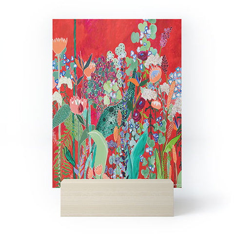 Lara Lee Meintjes Red Floral Jungle Mini Art Print