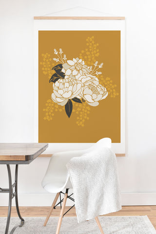 Lathe & Quill Glam Florals Gold Art Print And Hanger