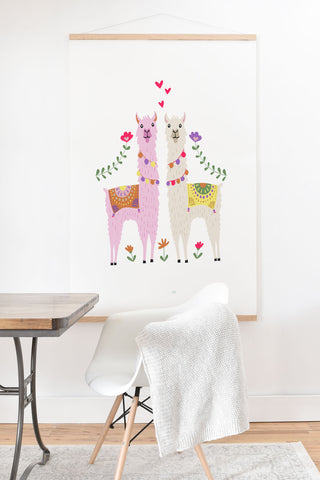 Lathe & Quill Llama Pattern Art Print And Hanger