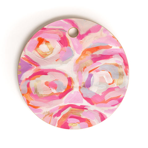 Laura Fedorowicz Apple Blossoms Cutting Board Round