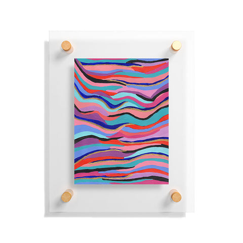 Laura Fedorowicz Azur Waves Embellished Floating Acrylic Print