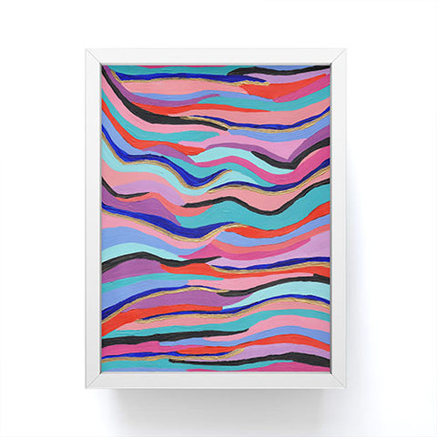 Laura Fedorowicz Azur Waves Embellished Framed Mini Art Print