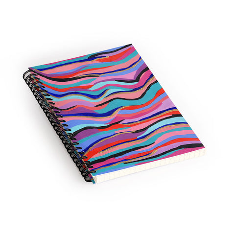 Laura Fedorowicz Azur Waves Embellished Spiral Notebook