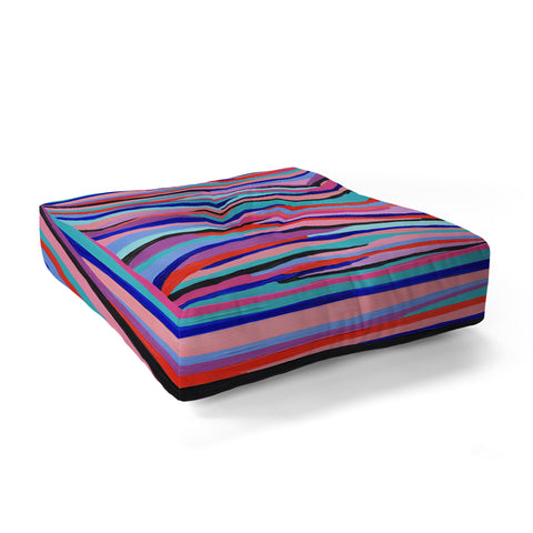 Laura Fedorowicz Azur Waves Floor Pillow Square