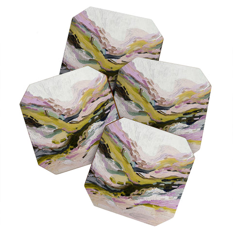 Laura Fedorowicz Connected Abstract Coaster Set