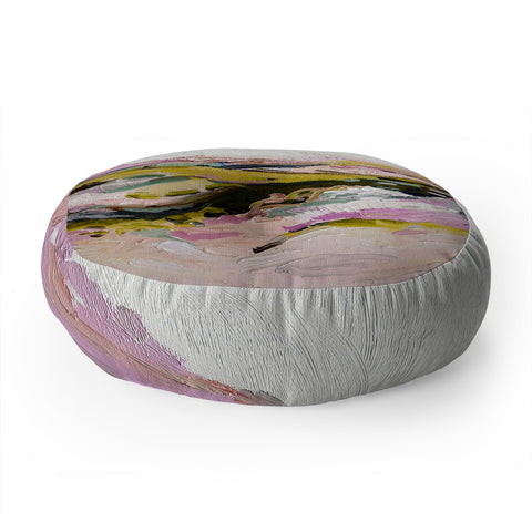 Laura Fedorowicz Connected Abstract Floor Pillow Round