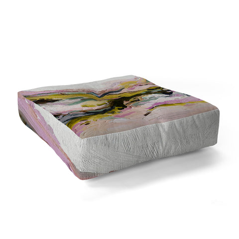 Laura Fedorowicz Connected Abstract Floor Pillow Square