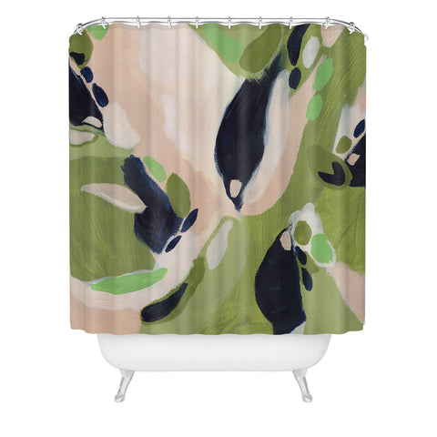 Laura Fedorowicz Dressed in Olive Shower Curtain
