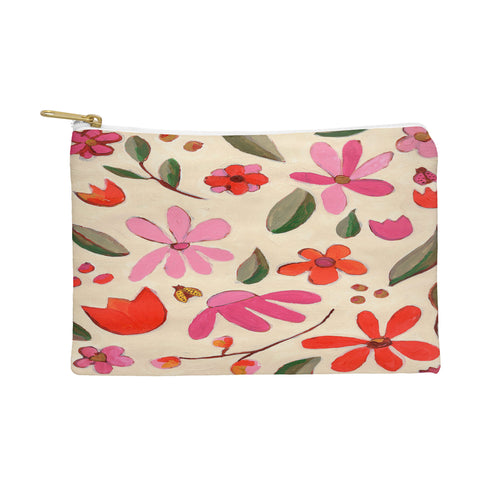 Laura Fedorowicz Fall Floral Painted Pouch