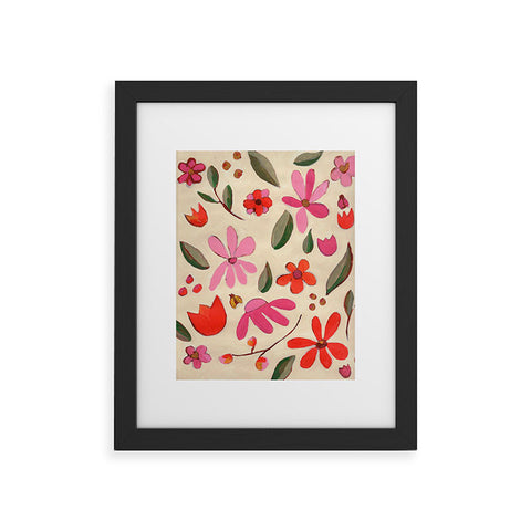 Laura Fedorowicz Fall Floral Painted Framed Art Print