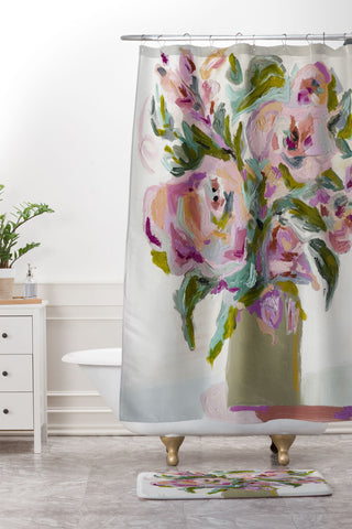 Laura Fedorowicz Floral Study Shower Curtain And Mat