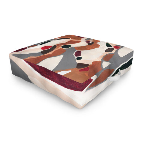 Laura Fedorowicz Gingerbread Geometric Outdoor Floor Cushion