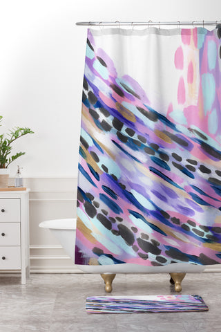 Laura Fedorowicz Glimmer Shower Curtain And Mat