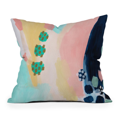 Laura Fedorowicz Happy is Contagious Throw Pillow