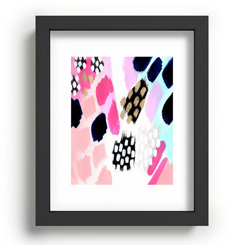 Laura Fedorowicz Hot Pink Abstract Recessed Framing Rectangle
