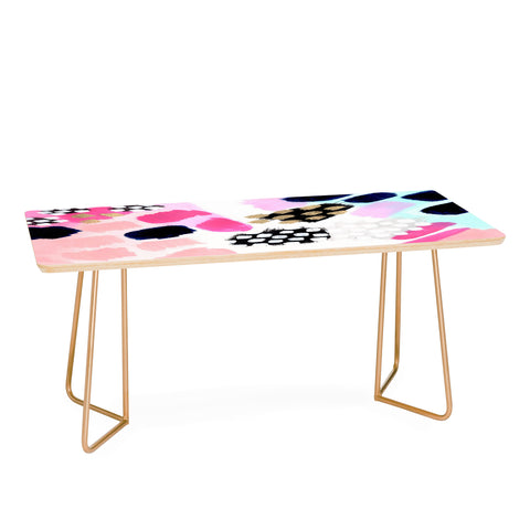Laura Fedorowicz Hot Pink Abstract Coffee Table