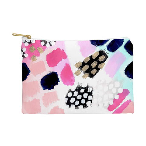 Laura Fedorowicz Hot Pink Abstract Pouch