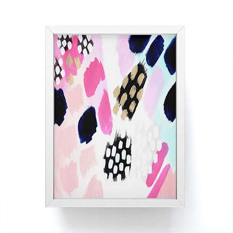 Laura Fedorowicz Hot Pink Abstract Framed Mini Art Print