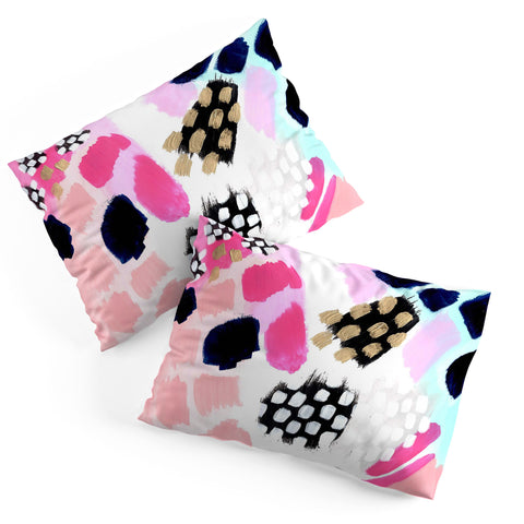 Laura Fedorowicz Hot Pink Abstract Pillow Shams