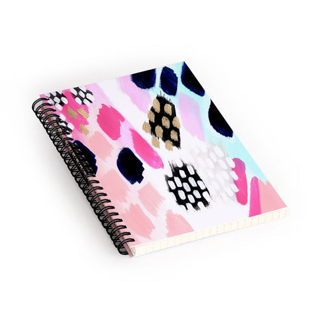 Laura Fedorowicz Hot Pink Abstract Spiral Notebook