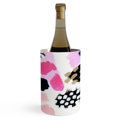 Laura Fedorowicz Hot Pink Abstract Wine Chiller