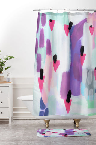 Laura Fedorowicz Just Gems Abstract Shower Curtain And Mat