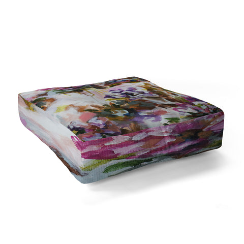 Laura Fedorowicz Lotus Flower Abstract One Floor Pillow Square