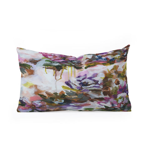 Laura Fedorowicz Lotus Flower Abstract One Oblong Throw Pillow