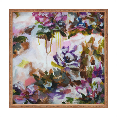 Laura Fedorowicz Lotus Flower Abstract One Square Tray