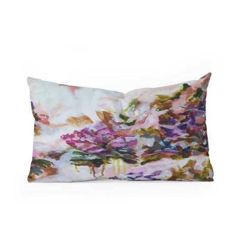 Laura Fedorowicz Lotus Flower Abstract Two Oblong Throw Pillow