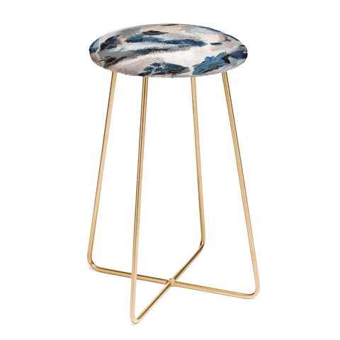 Laura Fedorowicz Parchment Abstract One Counter Stool
