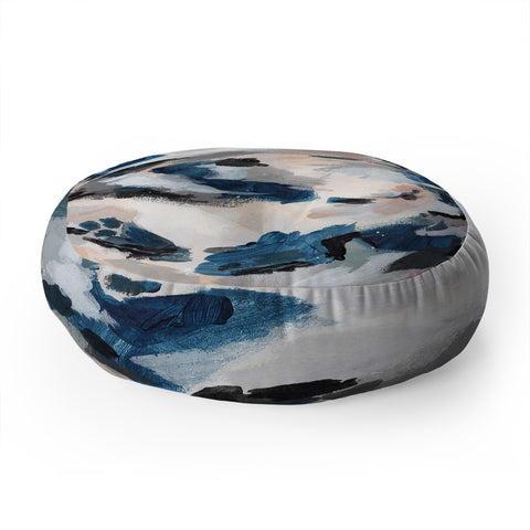 Laura Fedorowicz Parchment Abstract One Floor Pillow Round