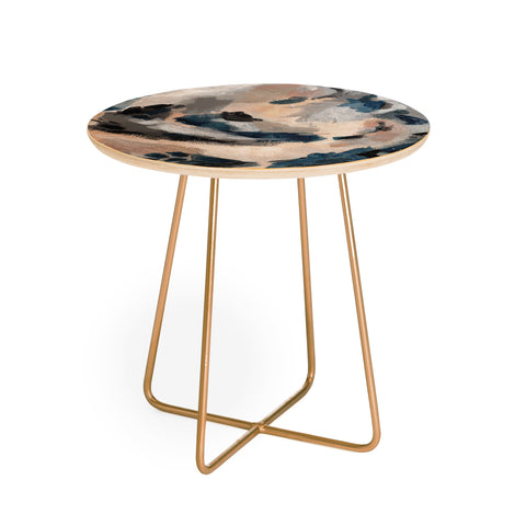 Laura Fedorowicz Parchment Abstract One Round Side Table