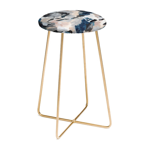 Laura Fedorowicz Parchment Abstract Three Counter Stool