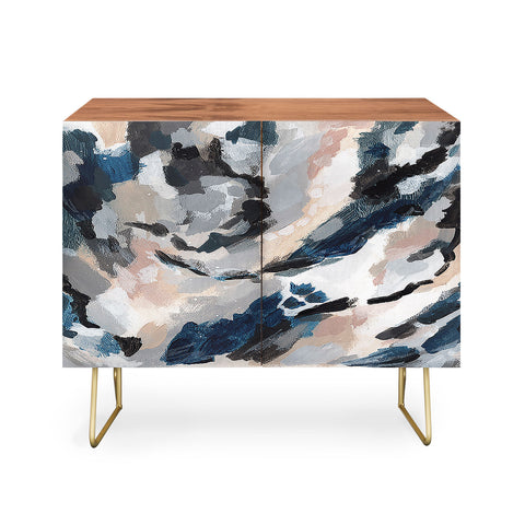 Laura Fedorowicz Parchment Abstract Three Credenza