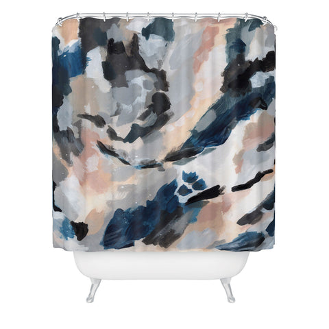 Laura Fedorowicz Parchment Abstract Three Shower Curtain