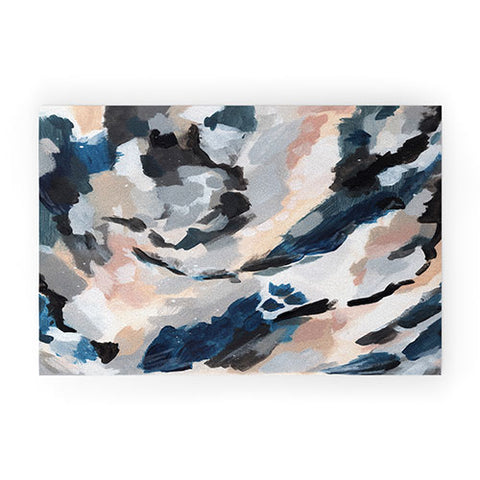 Laura Fedorowicz Parchment Abstract Three Welcome Mat
