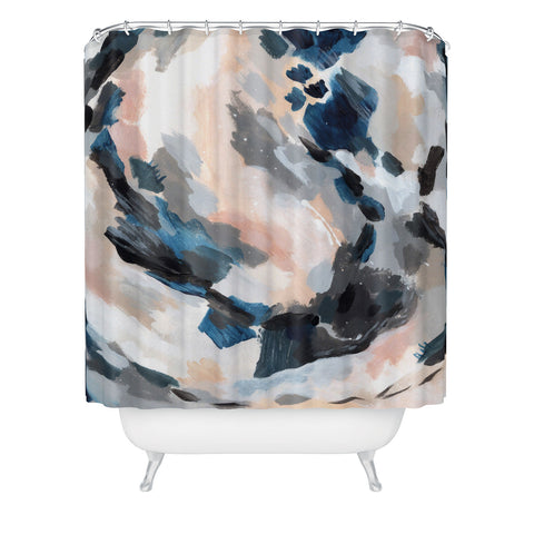 Laura Fedorowicz Parchment Abstract Two Shower Curtain