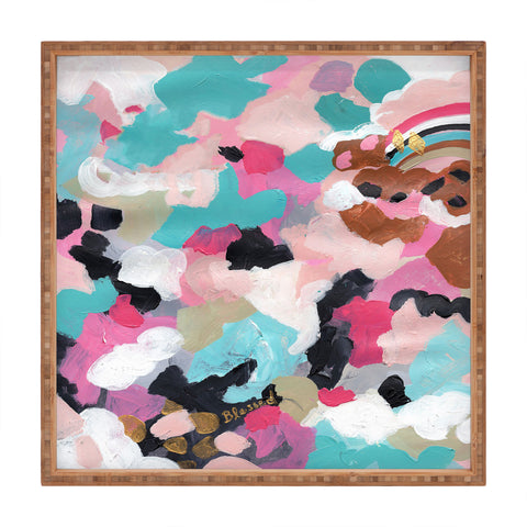 Laura Fedorowicz Pastel Dream Abstract Square Tray