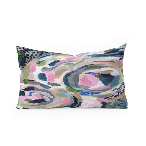 Laura Fedorowicz Pebble Abstract Oblong Throw Pillow