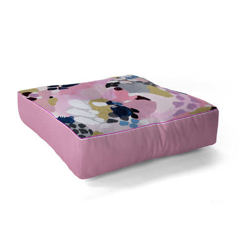 Laura Fedorowicz Pink Cloud Floor Pillow Square