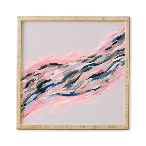 Laura Fedorowicz Pink Flutter on Grey Framed Wall Art